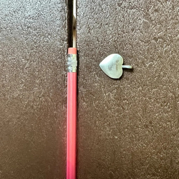 Silver Tone Pewter Initial Monogram M Charm Pendant Necklace - Picture 4 of 7